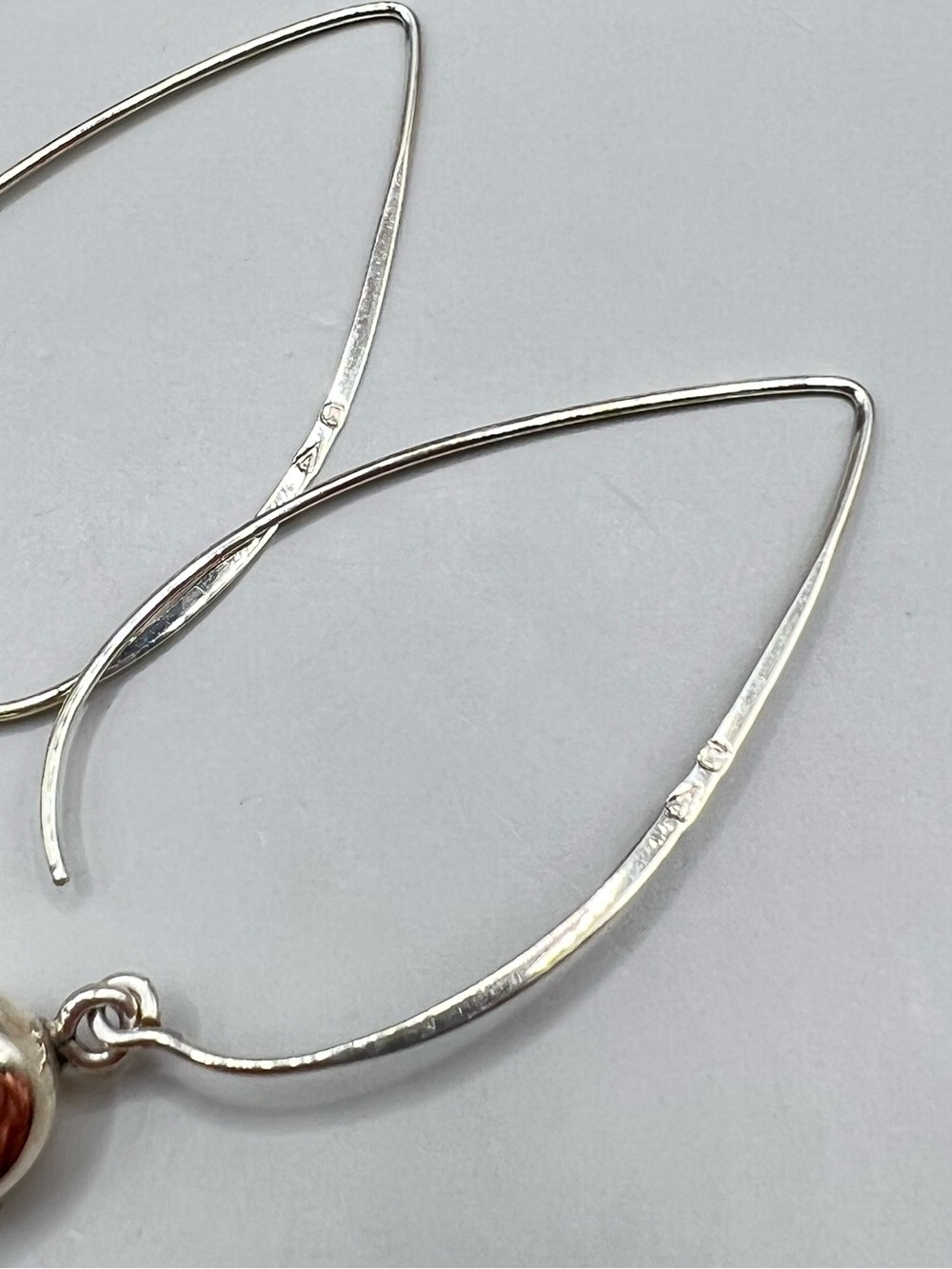 Silpada Silver Hoop Drop Earrings with Rounded Charms - Picture 5 of 7